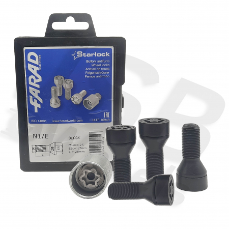 Set prezoane antifurt negre Starlock M14x1.25 N1/E [1]