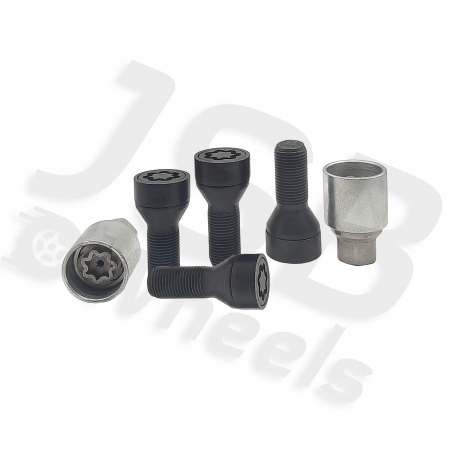 Antifurt roti - Set prezoane antifurt negre Starlock M14x1.25 N1/E cu 2 chei
