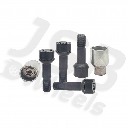 Antifurt roti - Set prezoane antifurt negre Starlock M14x1.5 Z4/E cu 2 chei
