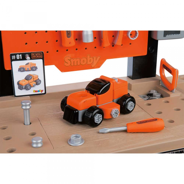 Atelier Smoby Black & Decker Bricolo Center cu accesorii [6]