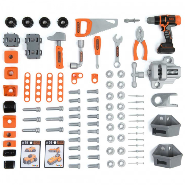 Atelier Smoby Black & Decker Bricolo Center cu accesorii [2]