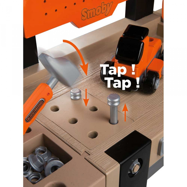 Atelier Smoby Black & Decker Bricolo Center cu accesorii [3]