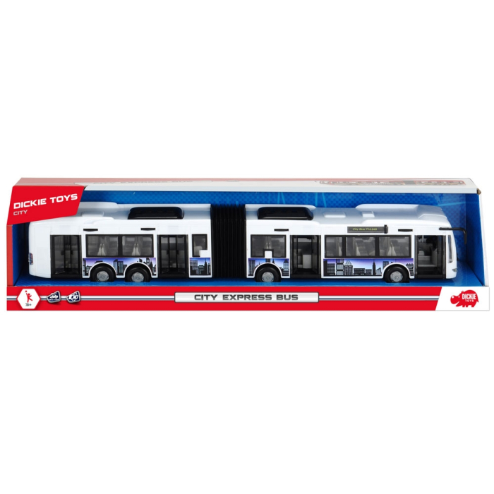 Autobuz Dickie Toys City Express Bus alb [4]