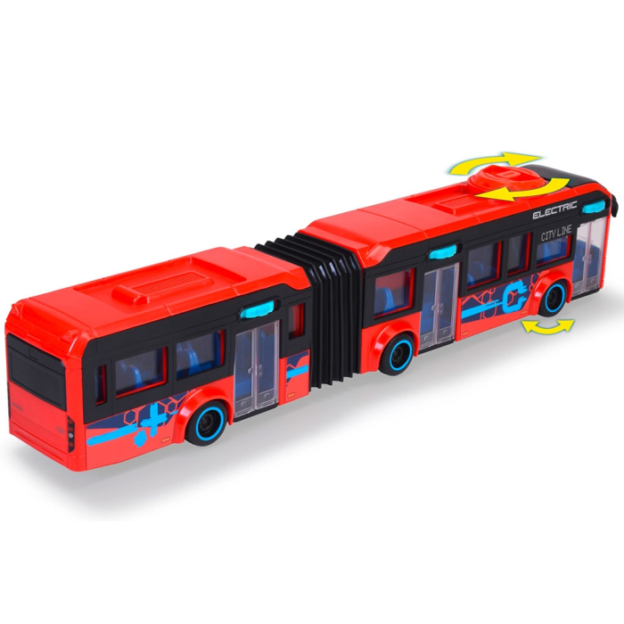 Autobuz Dickie Toys Volvo City Bus 40 cm rosu [2]