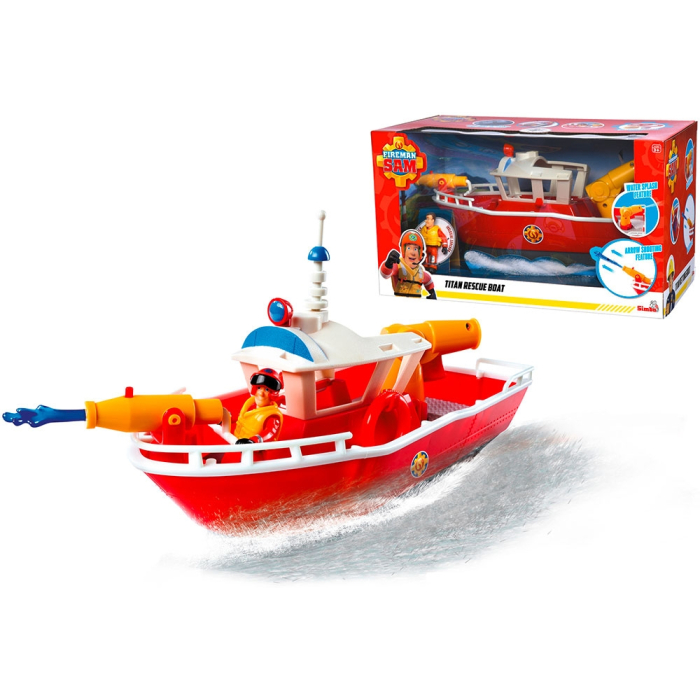 Barca Simba Fireman Sam Titan Fireboat 32 cm cu figurina si accesorii [17]