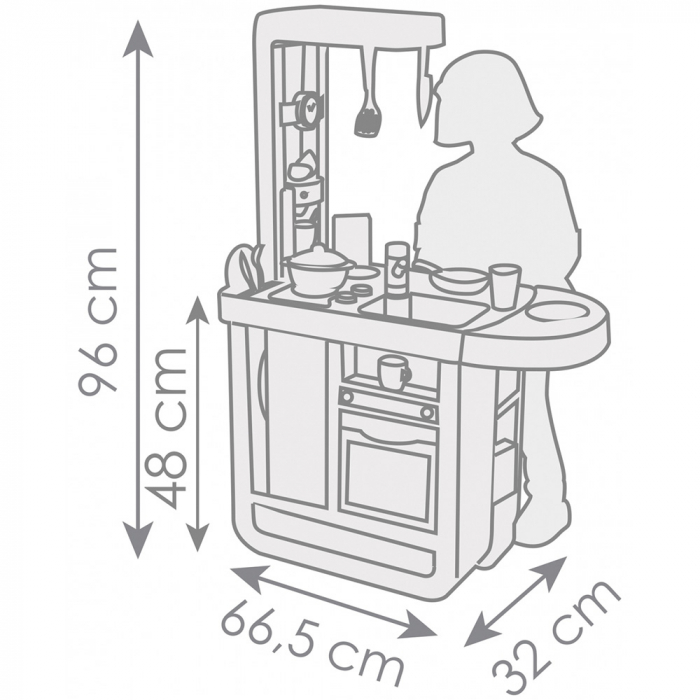 Bucatarie Smoby Cherry Kitchen cu 25 accesorii [2]