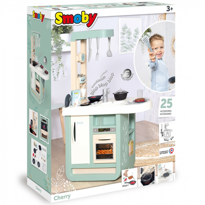 Bucatarie Smoby Cherry Kitchen cu 25 accesorii [12]