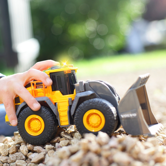 Buldozer Dickie Toys Volvo Wheel Loader 23 cm cu lumini si sunete [6]