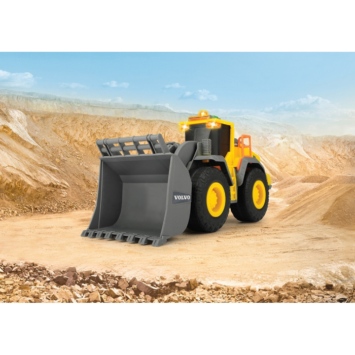Buldozer Dickie Toys Volvo Wheel Loader 23 cm cu lumini si sunete [5]