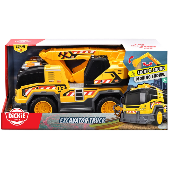 Camion excavator Dickie Toys Excavator Truck 30 cm cu lumini si sunete [9]
