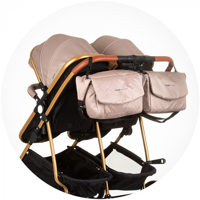 Carucior gemeni Chipolino Duo Smart 2 in 1 golden beige [11]