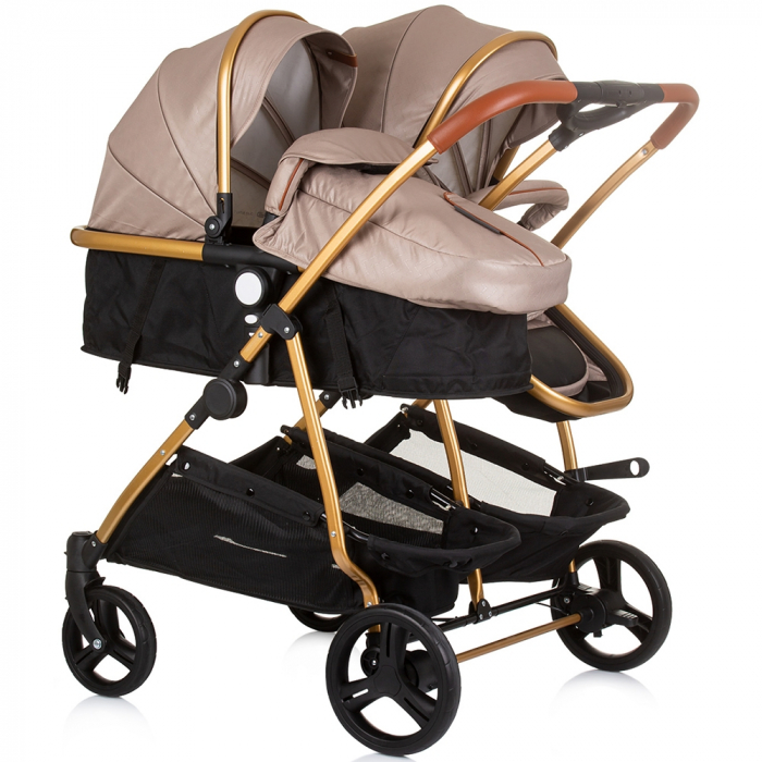 Carucior gemeni Chipolino Duo Smart 2 in 1 golden beige [2]