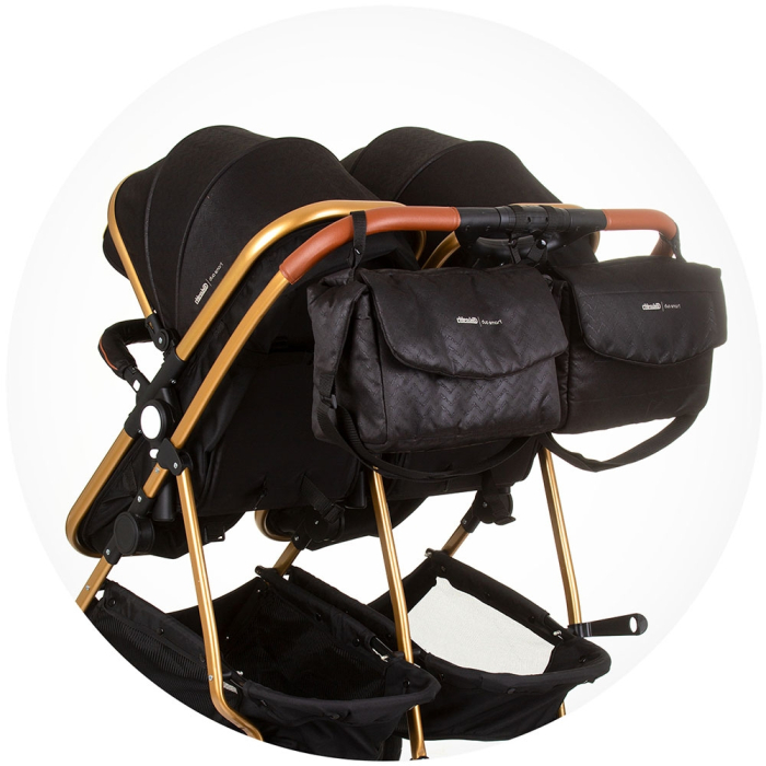Carucior gemeni Chipolino Duo Smart 2 in 1 obsidian gold [11]