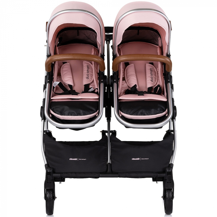 Carucior gemeni Chipolino Duo Smart 3 in 1 pink marshmallow [9]