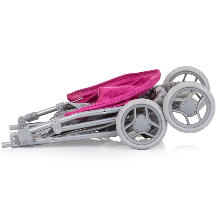 Carucior pentru papusi Chipolino Alice grey pink linen [2]