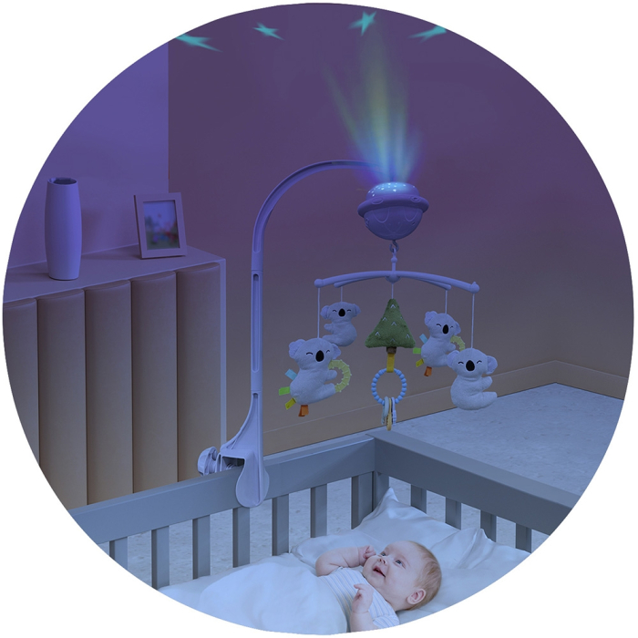 Carusel muzical pentru patut cu proiector Chipolino Koala [2]