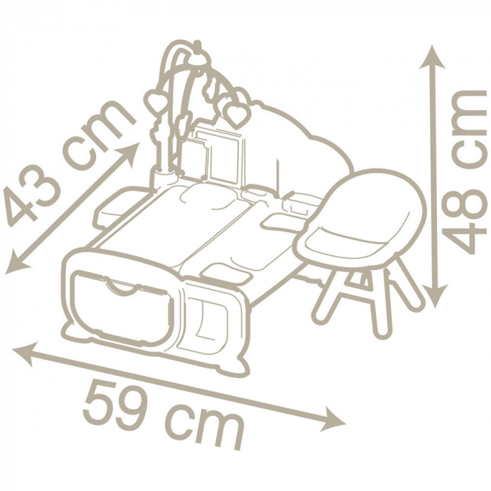 Centru de ingrijire pentru papusi Smoby Baby Nurse Cocoon Nursery crem cu accesorii [2]
