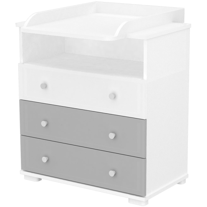 Comoda de infasat Hubners Patrik 80 cm alb grafit [1]