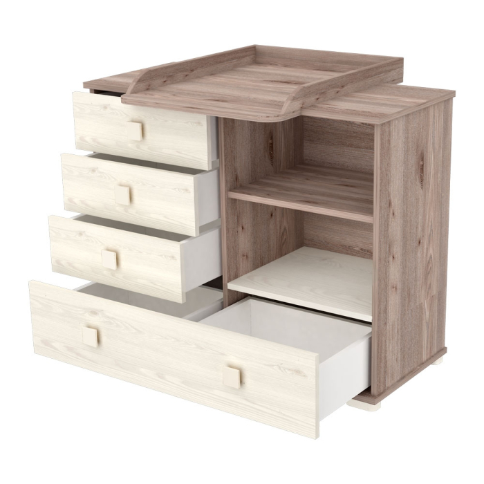 Comoda de infasat Hubners Sofia 107 cm crem nisip [3]