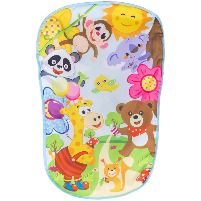 Covoras de joaca cu pian Chipolino Zoo Party blue [2]