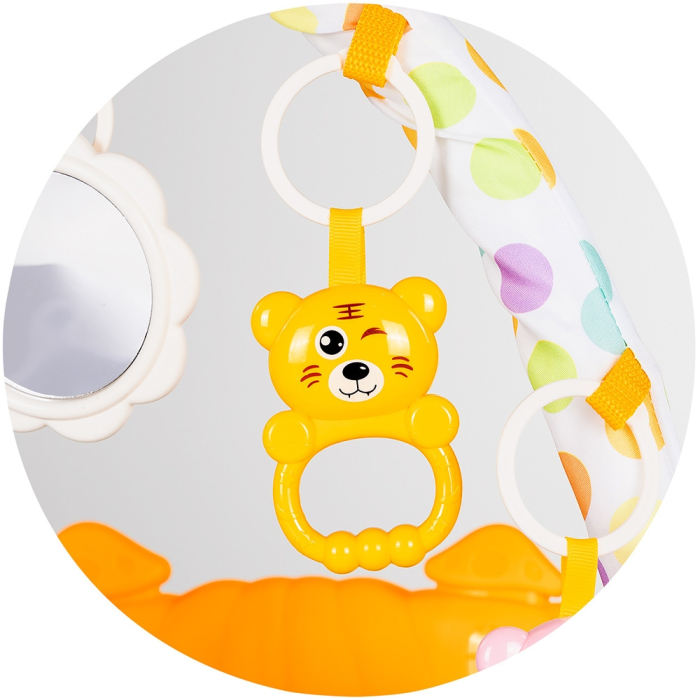 Covoras de joaca cu pian Chipolino Zoo Party blue [5]