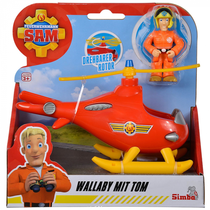 Elicopter Simba Fireman Sam Wallaby cu figurina Tom [5]