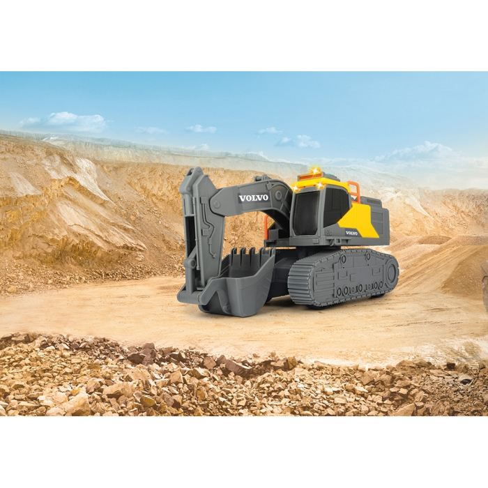 Excavator Dickie Toys Volvo Tracked Excavator 23 cm cu lumini si sunete [5]