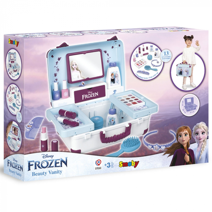Jucarie Smoby Gentuta cosmetica Frozen Beauty Vanity cu accesorii [7]