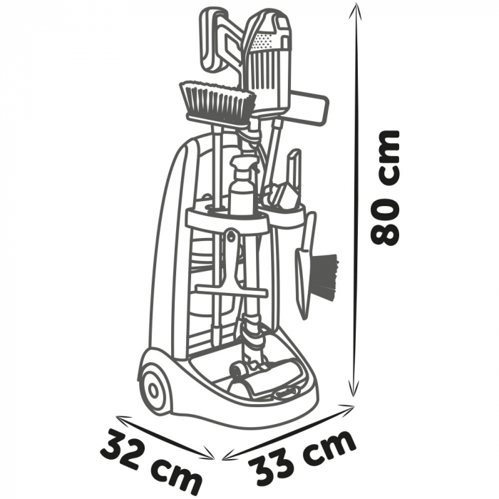 Jucarie Smoby Set curatenie cu troller si aspirator electronic Rowenta negru [2]