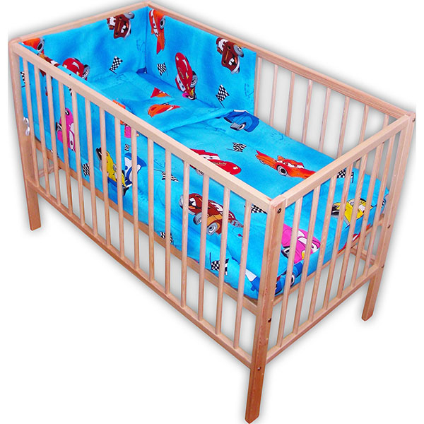 Lenjerie patut Hubners Cars 4 piese albastru [1]