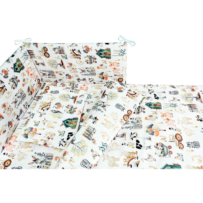 Lenjerie patut Hubners Fermier 4 piese alb [2]