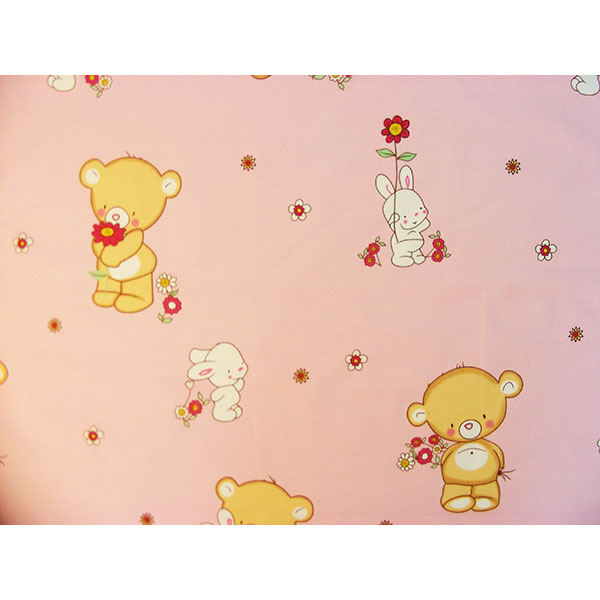 Lenjerie patut Hubners Ursulet cu Iepuras 4 piese roz [2]