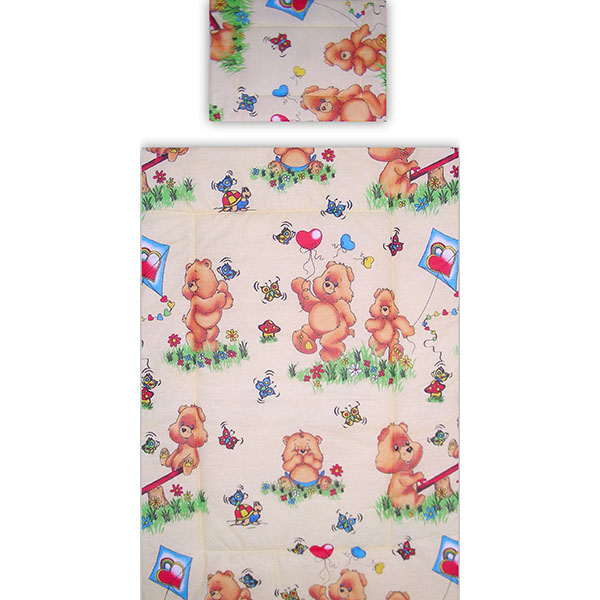 Lenjerie patut Hubners Ursuletul Jucaus 4 piese crem [3]