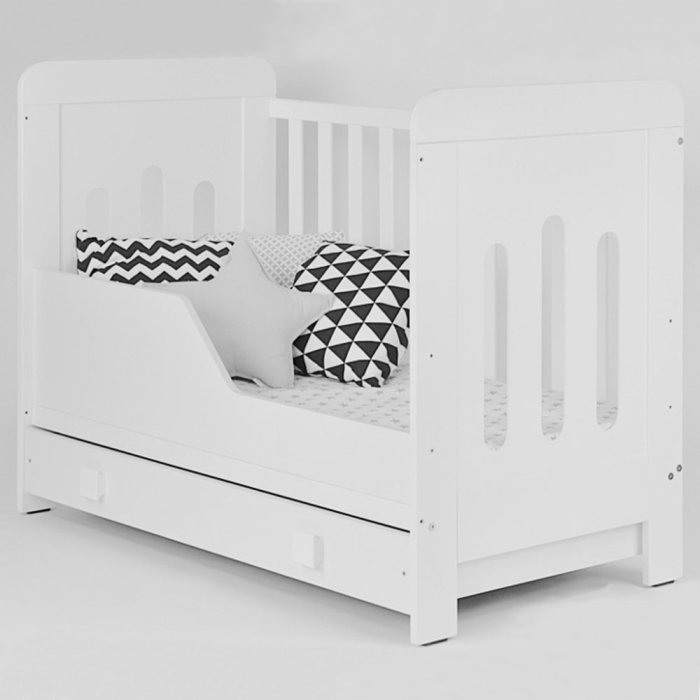 Margine de siguranta pentru patut din lemn Hubners 120x28 cm alb [2]