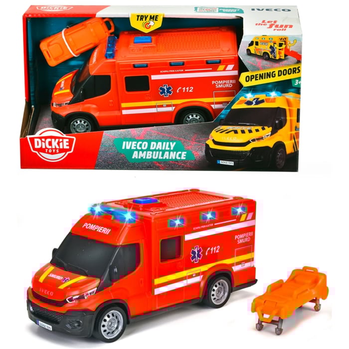 Masina ambulanta Dickie Toys Iveco Daily Ambulance 1:32 18 cm rosu [2]