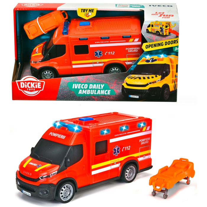 Masina ambulanta Dickie Toys Iveco Daily Ambulance 1:32 18 cm rosu [2]