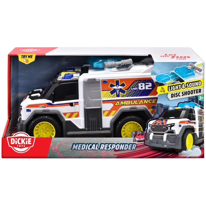 Masina de ambulanta Dickie Toys Medical Responder 30 cm cu lumini si sunete [14]