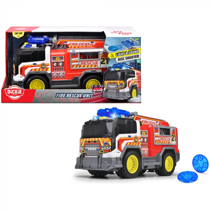 Masina de pompieri Dickie Toys Fire Rescue Unit 30 cm cu lumini si sunete [11]