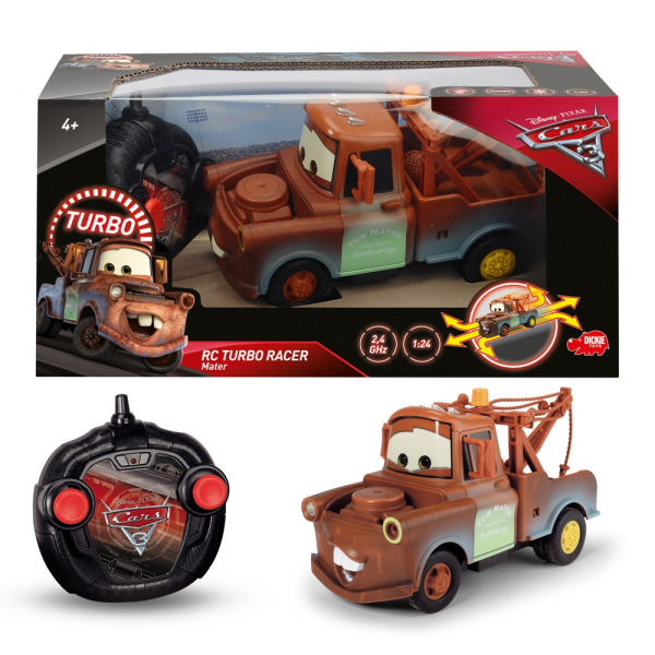 Masina Dickie Toys Cars 3 Turbo Racer Mater cu telecomanda [3]