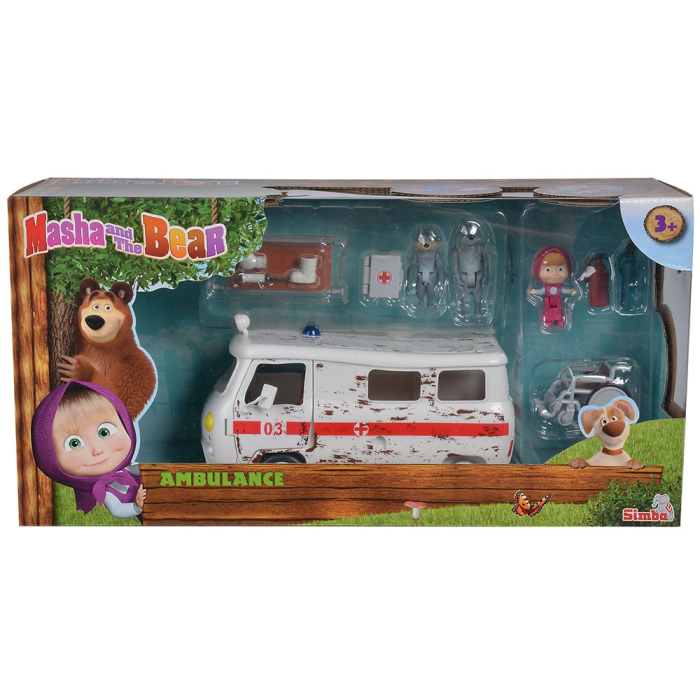 Masina Simba Masha and the Bear Ambulance cu accesorii [8]