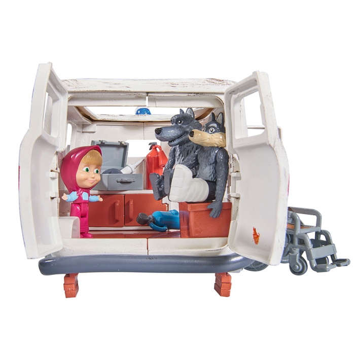 Masina Simba Masha and the Bear Ambulance cu accesorii [4]