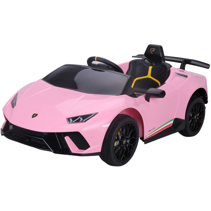 Masinuta electrica Chipolino Lamborghini Huracan pink cu scaun din piele si roti EVA [1]