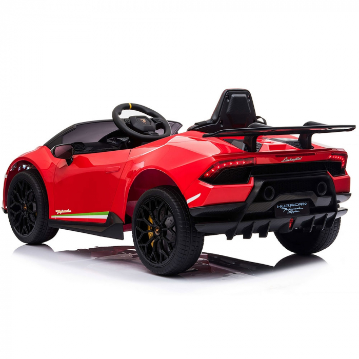 Masinuta electrica Chipolino Lamborghini Huracan red cu scaun din piele si roti EVA [4]