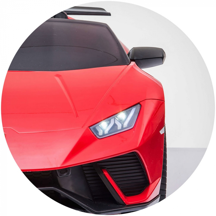 Masinuta electrica Chipolino Lamborghini Huracan red cu scaun din piele si roti EVA [19]