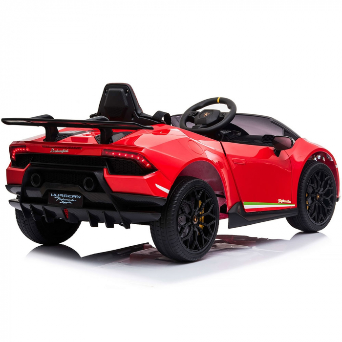 Masinuta electrica Chipolino Lamborghini Huracan red cu scaun din piele si roti EVA [6]