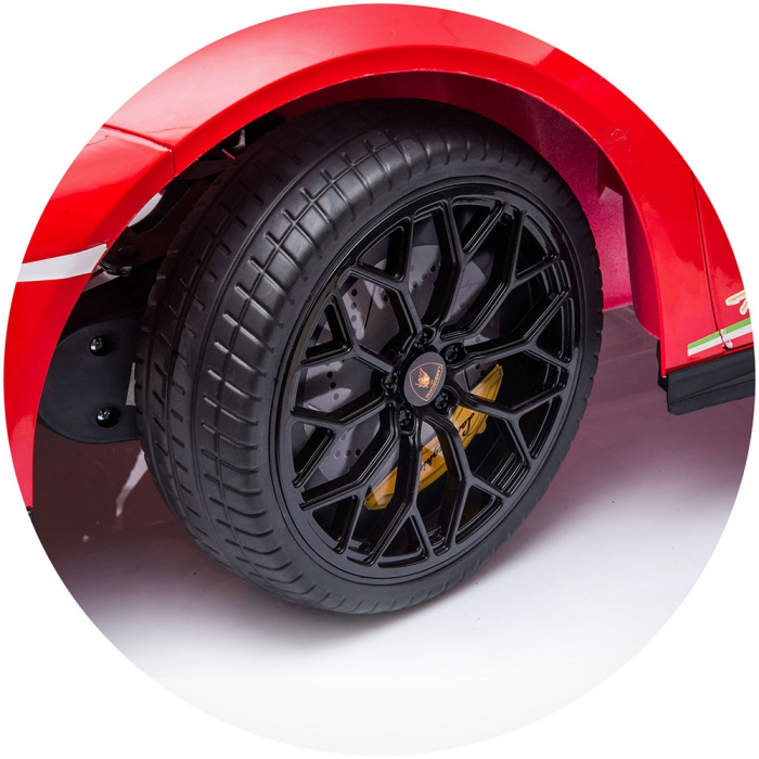 Masinuta electrica Chipolino Lamborghini Huracan red cu scaun din piele si roti EVA [17]