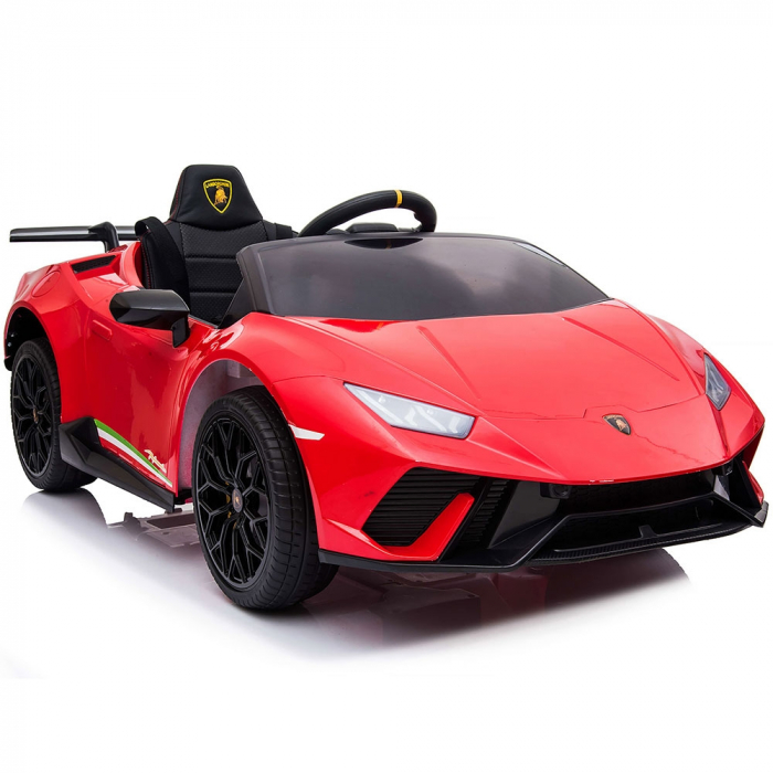 Masinuta electrica Chipolino Lamborghini Huracan red cu scaun din piele si roti EVA [12]