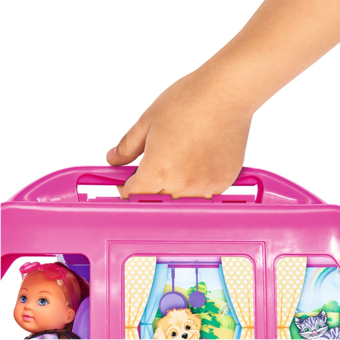 Papusa Simba Evi Love 12 cm Holiday Camper cu rulota si accesorii [4]