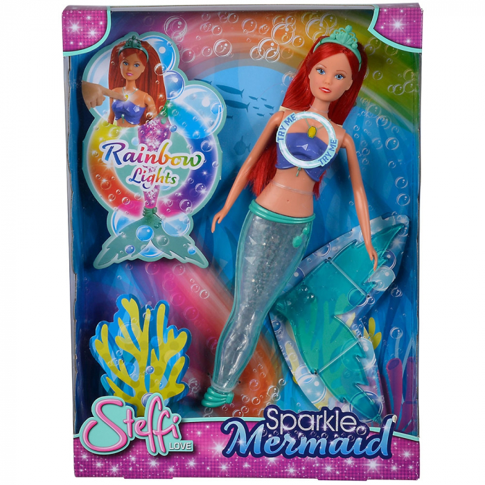 Papusa Simba Steffi Love Sparkle Mermaid 29 cm cu lumini [10]