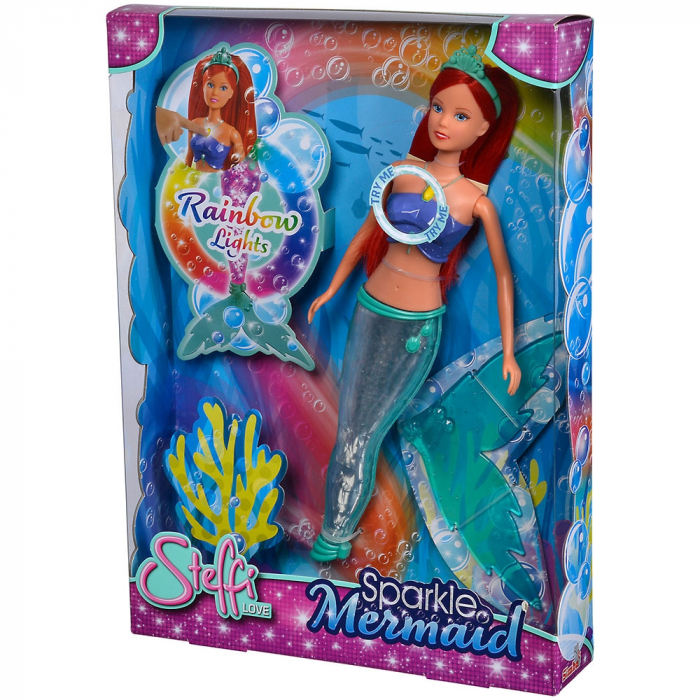 Papusa Simba Steffi Love Sparkle Mermaid 29 cm cu lumini [9]